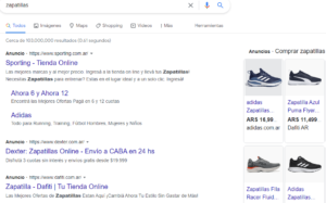 busquedas de productos en Google